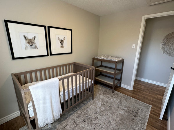 Taupe Crib and Change Table