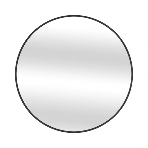 Large Black Round Mirror