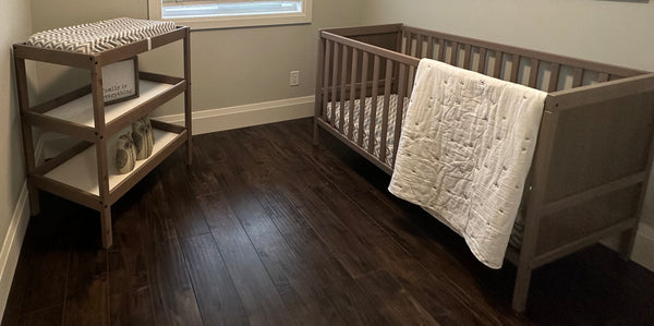 Taupe Crib and Change Table