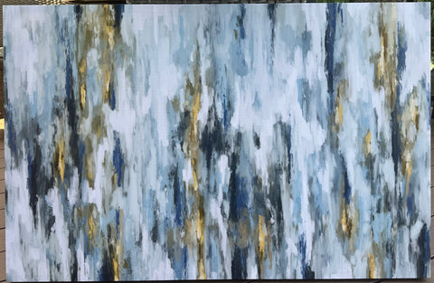 Blue & Gold Abstract