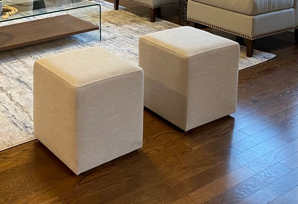 Glacial Ice Poufs (set of 2)