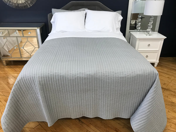 King - Grey Quilt Coverlet