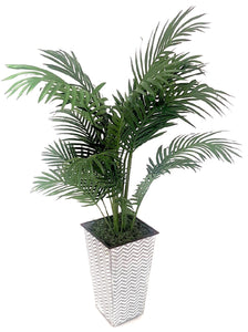 Palm in Chevron Vase